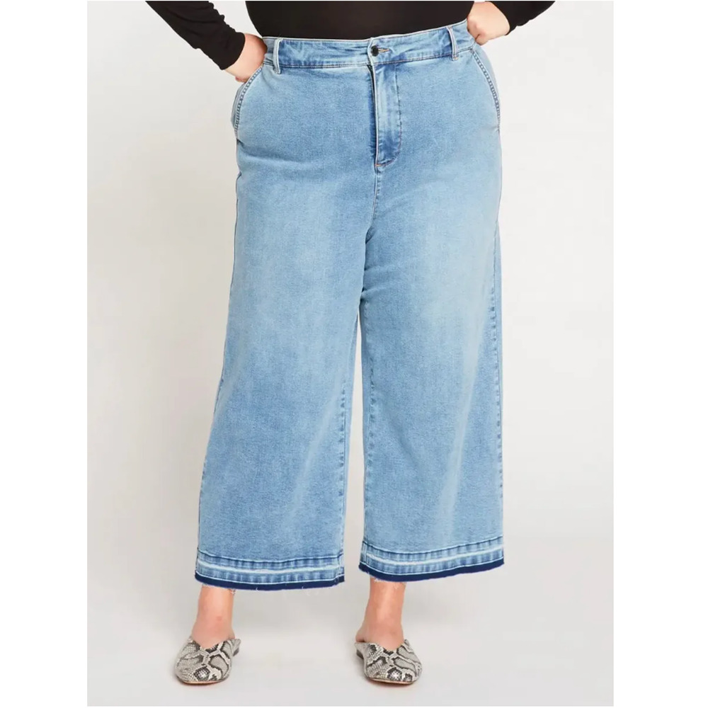 Universal Standard Women XS 10 12 Jeans Diana Super High Rise Raw‎ Hem Jeans